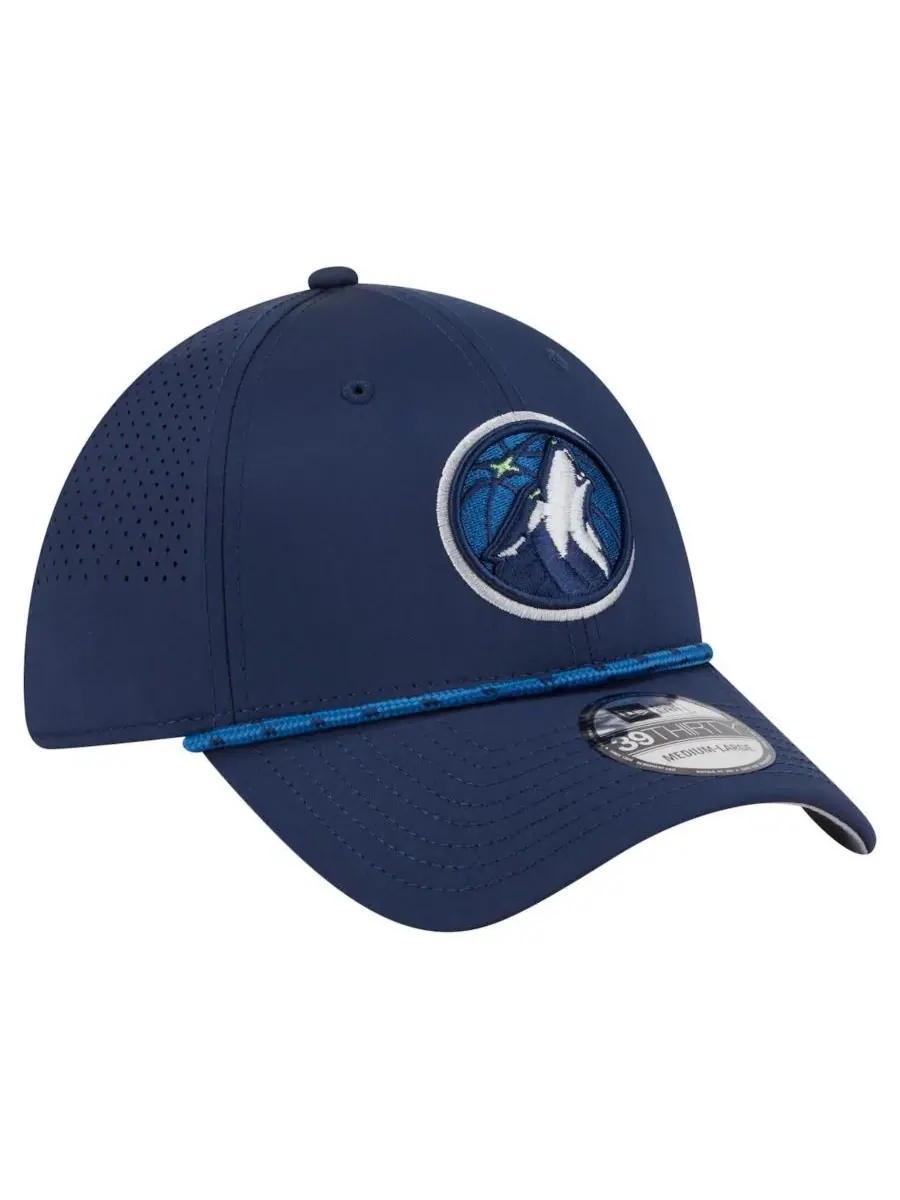 New Era Мужская темно-синяя кепка Minnesota Timberwolves Featherweight Poly Rope Flex 39Thirty — изображение 3 из 5