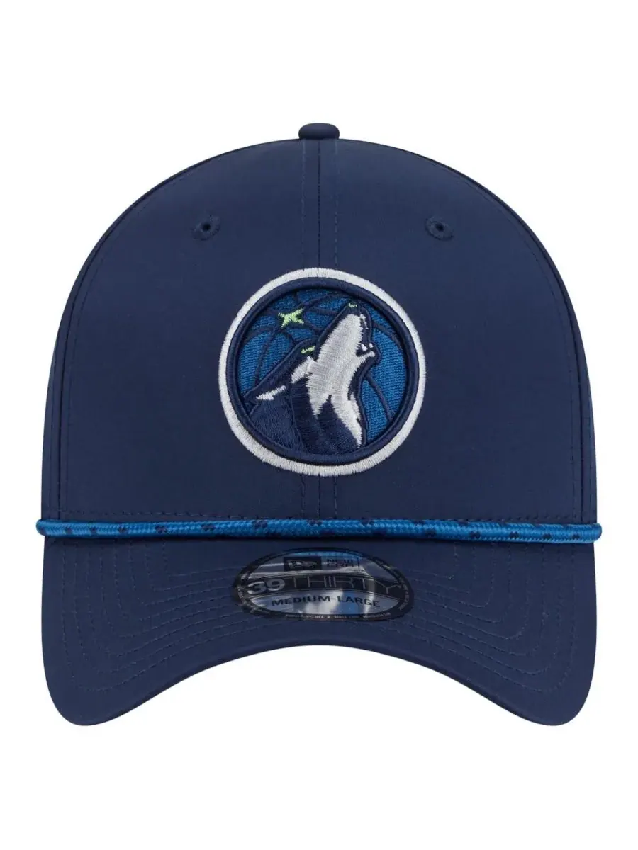 New Era Мужская темно-синяя кепка Minnesota Timberwolves Featherweight Poly Rope Flex 39Thirty — изображение 4 из 5