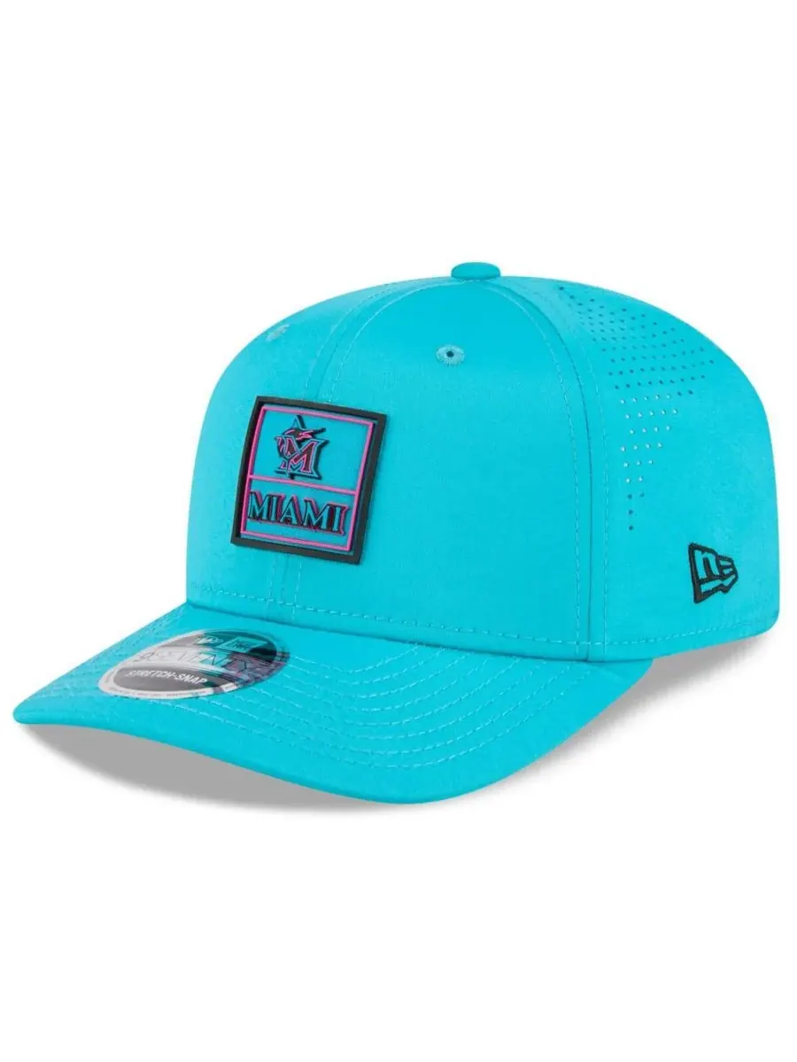 New Era Мужская бирюзовая регулируемая кепка Miami Marlins 2025 City Connect 9SEVENTY