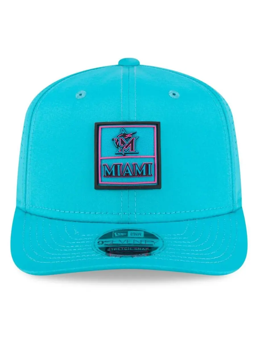 New Era Мужская бирюзовая регулируемая кепка Miami Marlins 2025 City Connect 9SEVENTY — изображение 2 из 4, бирюзовый