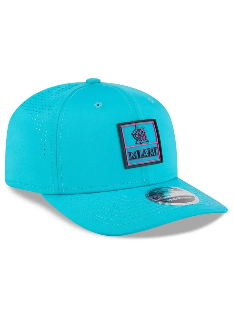 New Era Мужская бирюзовая регулируемая кепка Miami Marlins 2025 City Connect 9SEVENTY — изображение 3 из 4, бирюзовый