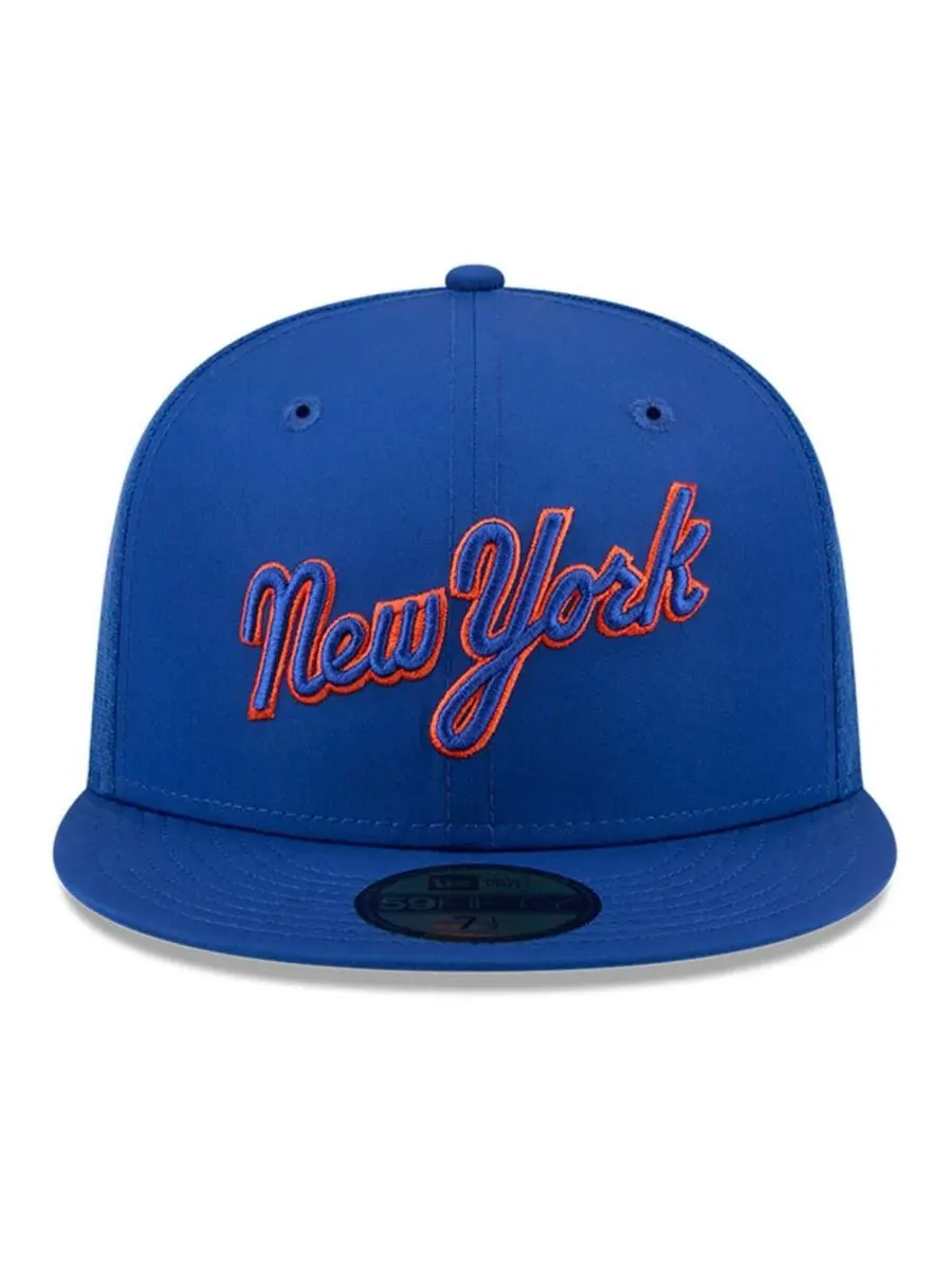 Мужская бейсболка Royal New York Mets 2026 Batting Practice 59FIFTY Fitted Hat New Era — изображение 2 из 5, королевский