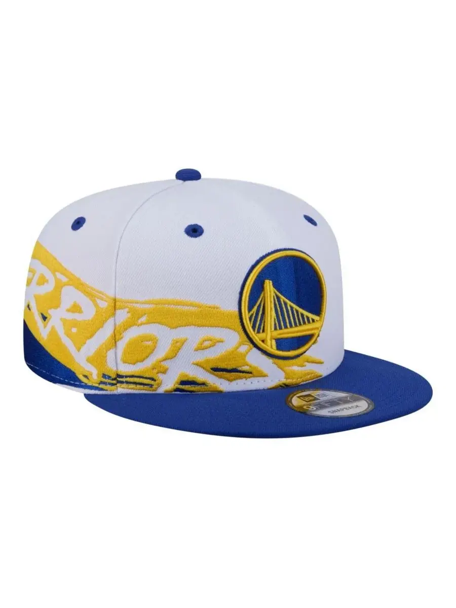 Бейсболка Big Boys and Girls White/Royal Golden State Warriors Swept 9FIFTY Snapback Hat New Era