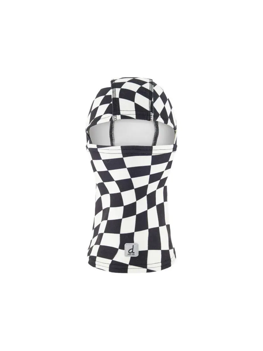 Детская балаклава из футера с принтом в клетку, модель Checkered Print Deux par Deux