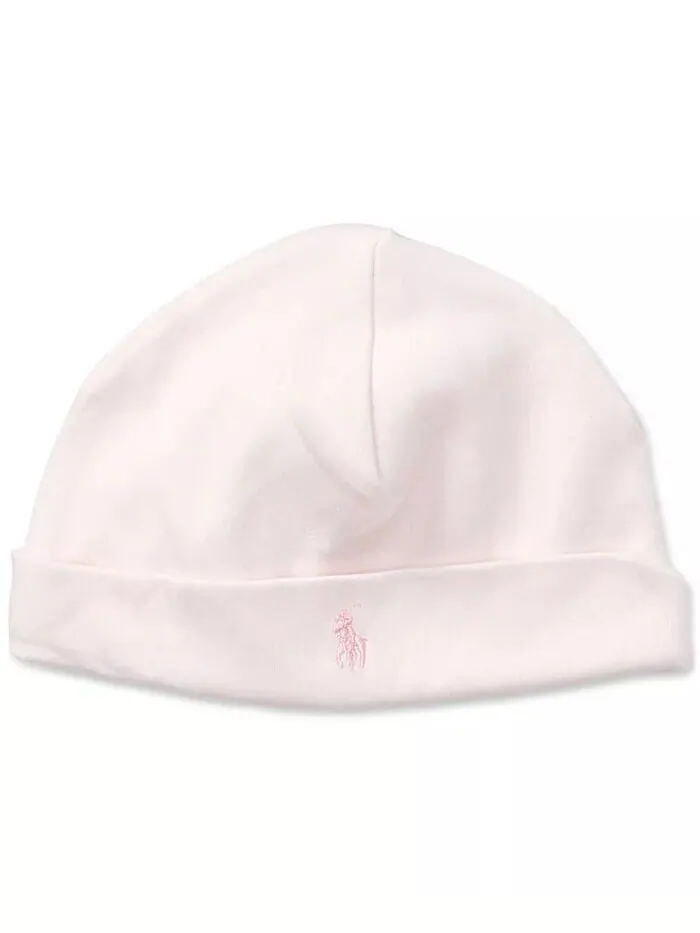 Хлопковая шапка для маленьких девочек Polo Ralph Lauren