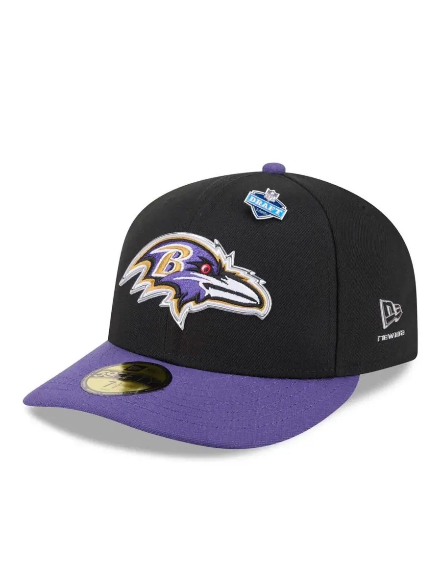 Кепка с высоким верхом и металлизированным логотипом Baltimore Ravens New Era