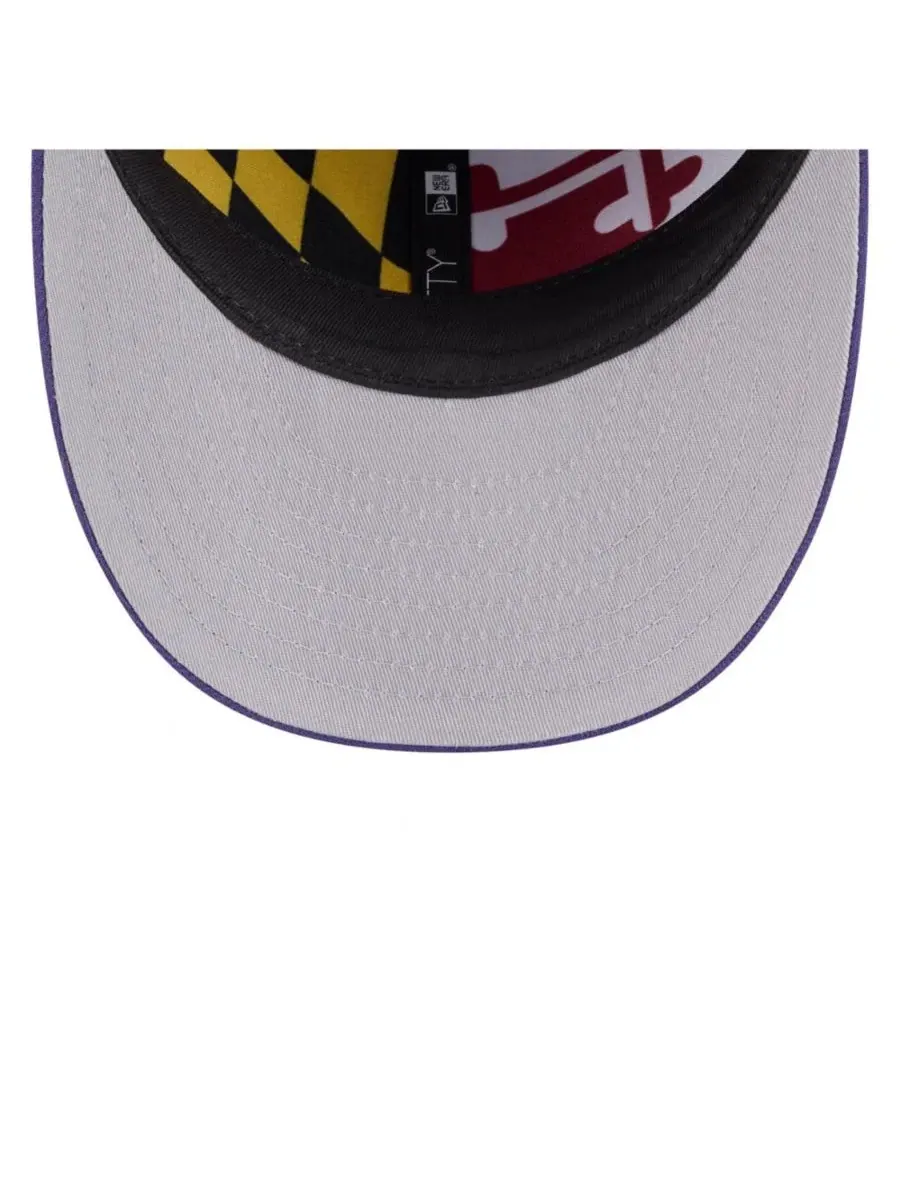 Кепка с высоким верхом и металлизированным логотипом Baltimore Ravens New Era — изображение 5 из 5, черный фиолетовый