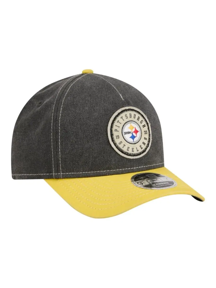 Кепка с принтом Pittsburgh Steelers New Era — изображение 3 из 5, черный золотистый