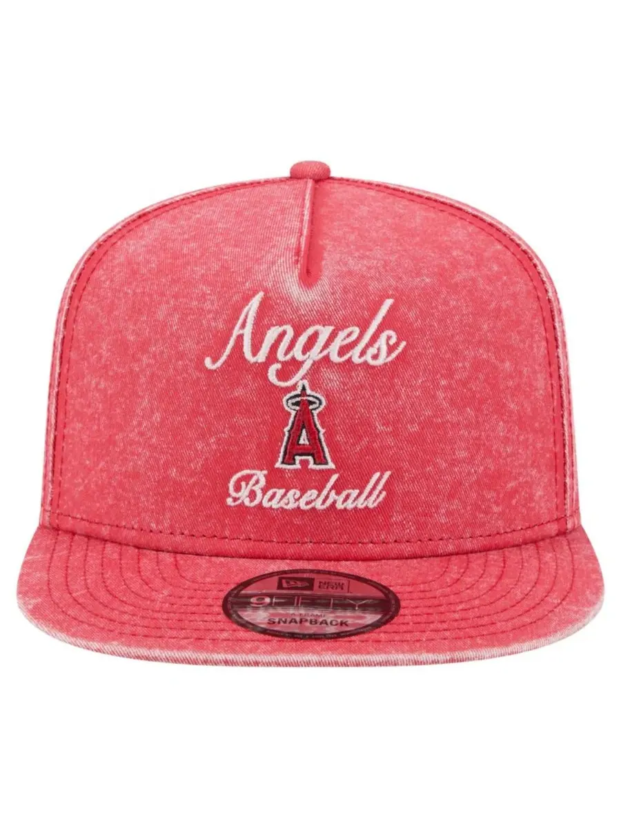 Кепка-снэпбек New Era A-Frame 9FIFTY с вышитым логотипом команды, Los Angeles Angels — изображение 2 из 5, красный
