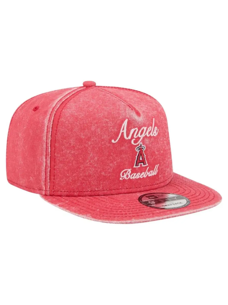 Кепка-снэпбек New Era A-Frame 9FIFTY с вышитым логотипом команды, Los Angeles Angels — изображение 4 из 5, красный
