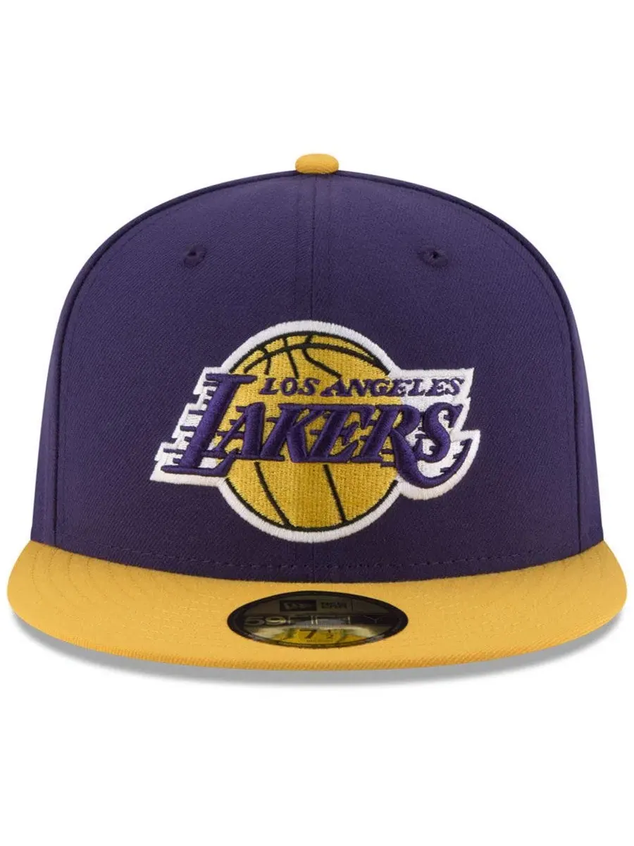Кепка New Era NBA Basic 2 Tone 59FIFTY — изображение 2 из 4, фиолетовый/желтый