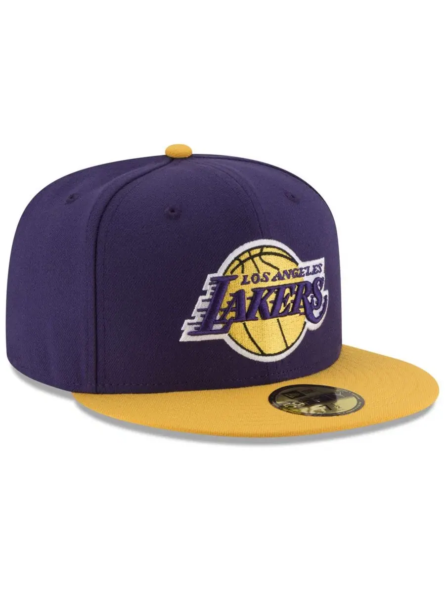 Кепка New Era NBA Basic 2 Tone 59FIFTY — изображение 3 из 4, фиолетовый/желтый