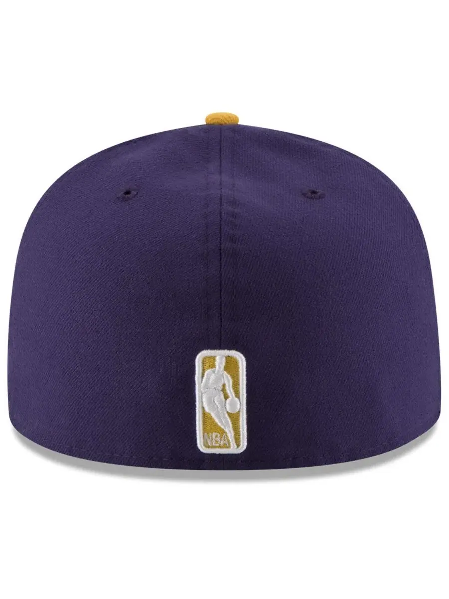 Кепка New Era NBA Basic 2 Tone 59FIFTY — изображение 4 из 4, фиолетовый/желтый