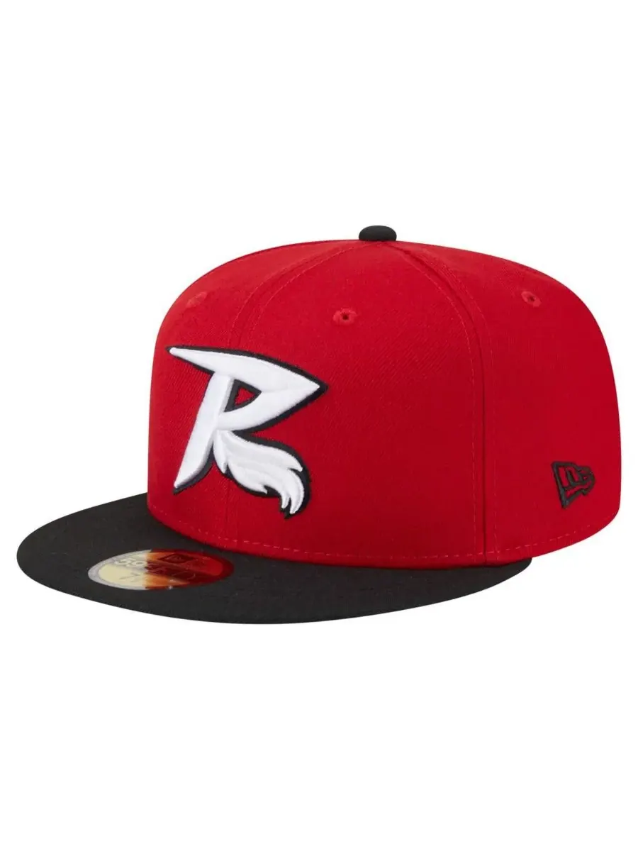 New Era Мужская красно-черная кепка Richmond Flying Squirrels из аутентичной коллекции 59FIFTY