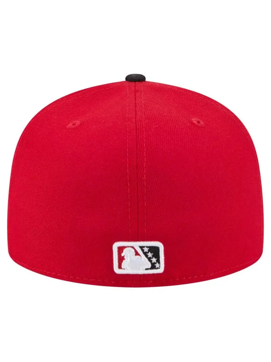 New Era Мужская красно-черная кепка Birmingham Barons из коллекции Authentic Collection 59FIFTY — изображение 4 из 4