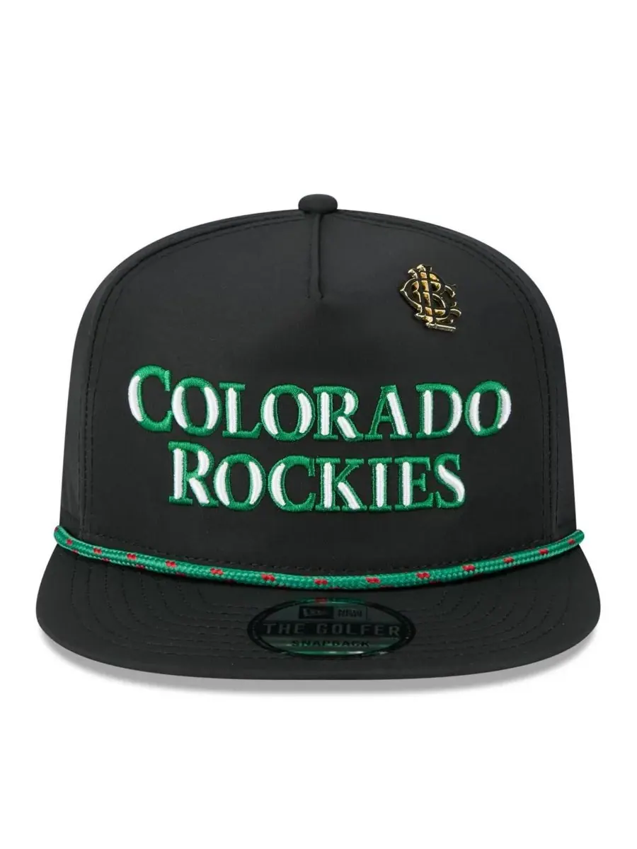 New Era Мужская черная бейсболка Colorado Rockies 2025 Big League Chew Golfer Snapback — изображение 4 из 5, черный