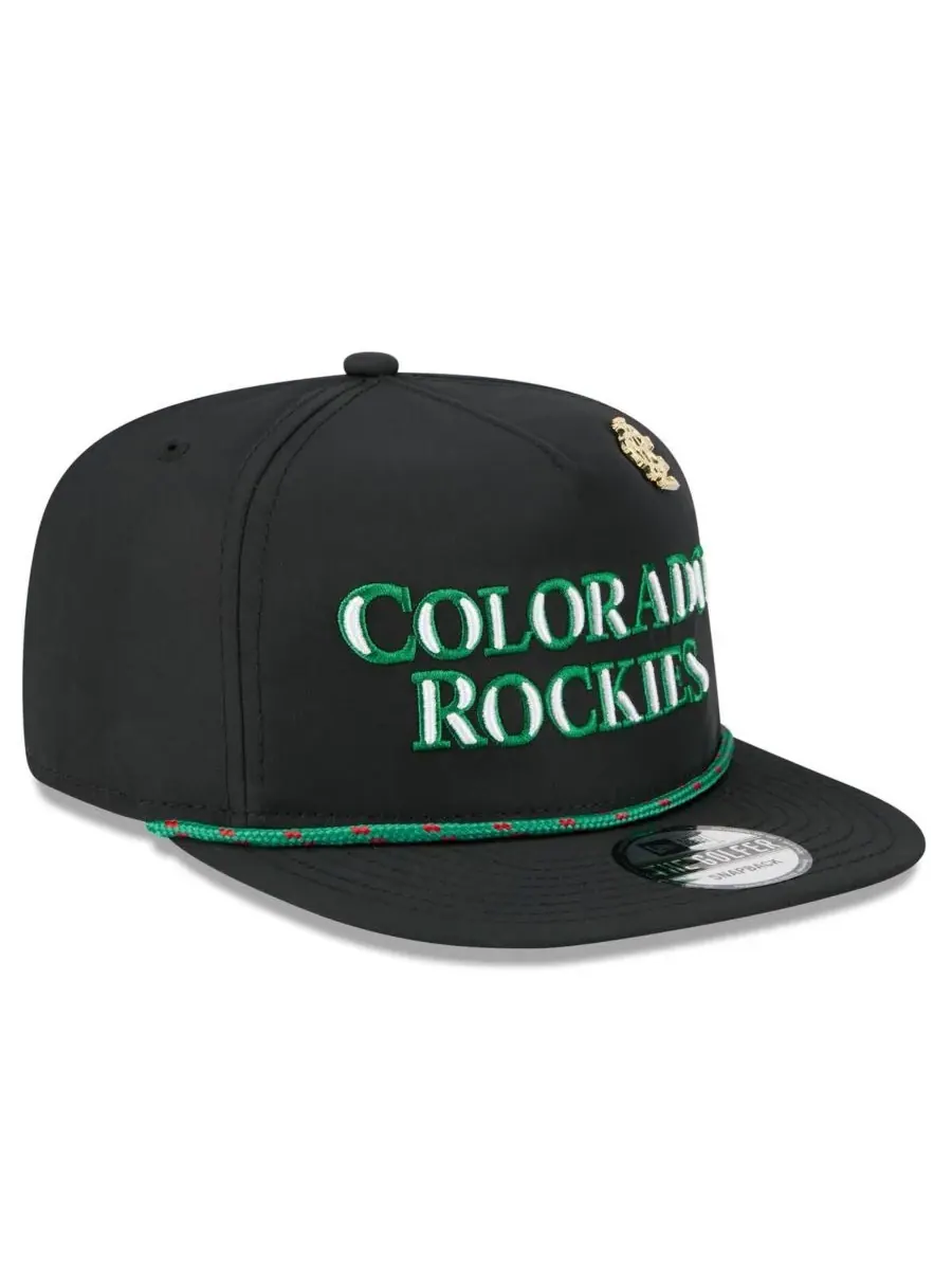 New Era Мужская черная бейсболка Colorado Rockies 2025 Big League Chew Golfer Snapback — изображение 5 из 5, черный