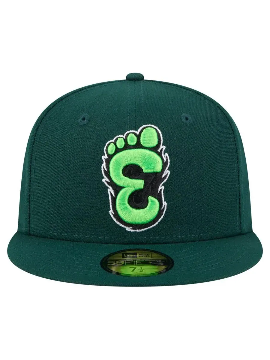 New Era Мужская зеленая кепка Eugene Emeralds из коллекции Authentic 59FIFTY — изображение 2 из 4, зеленый
