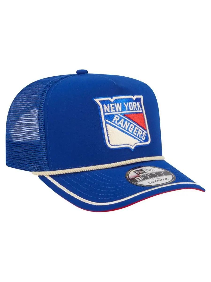 New Era Мужская синяя винтажная бейсболка New York Rangers Team Rope A-Frame 9FIFTY с регулируемой — изображение 2 из 4