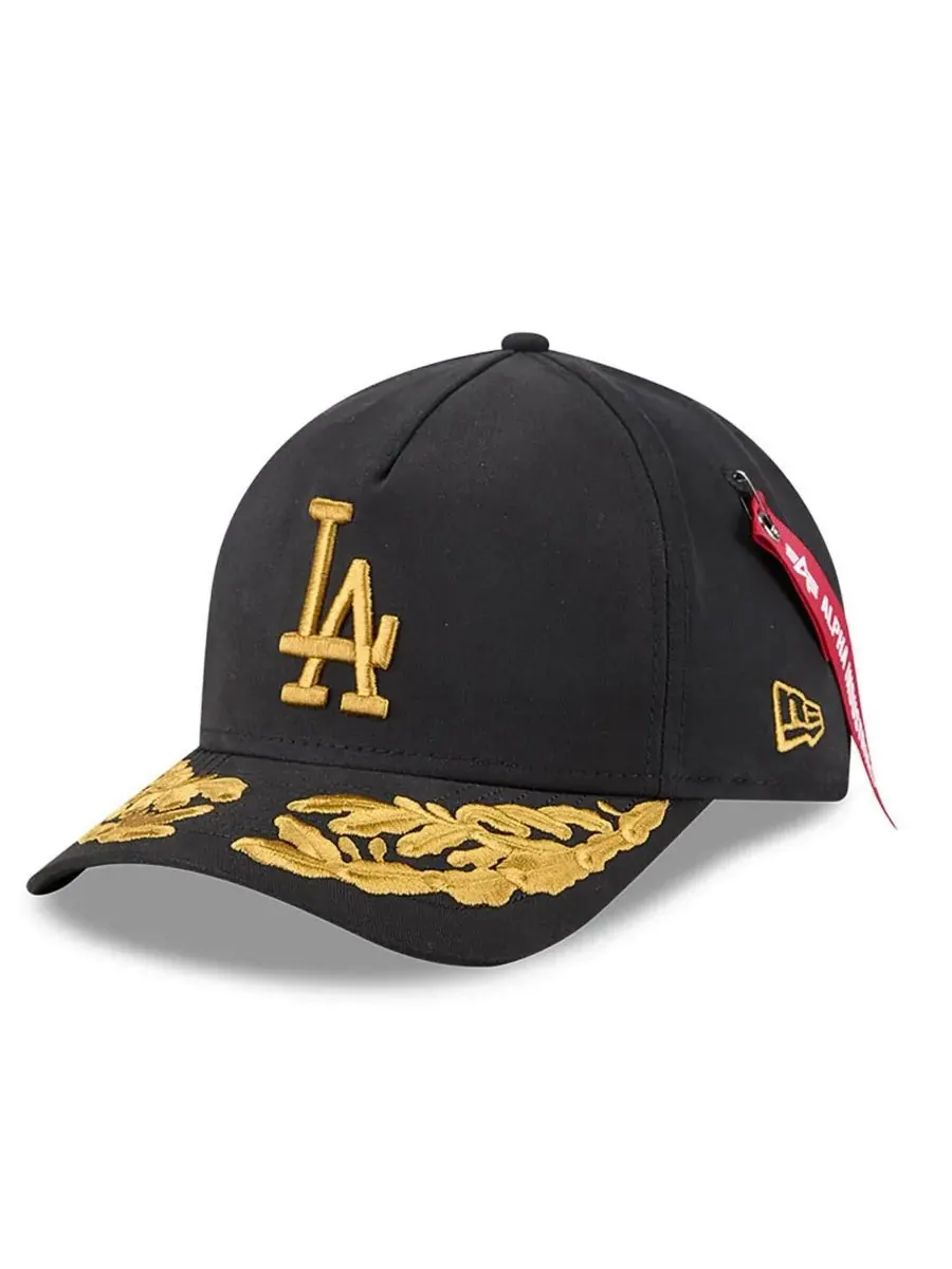 New Era Мужская черная регулируемая бейсболка Los Angeles Dodgers A-Frame 9FORTY