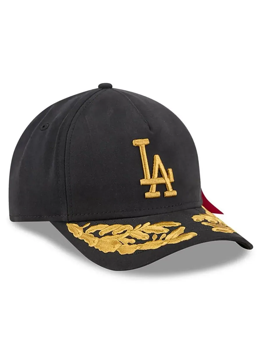 New Era Мужская черная регулируемая бейсболка Los Angeles Dodgers A-Frame 9FORTY — изображение 2 из 4, черный