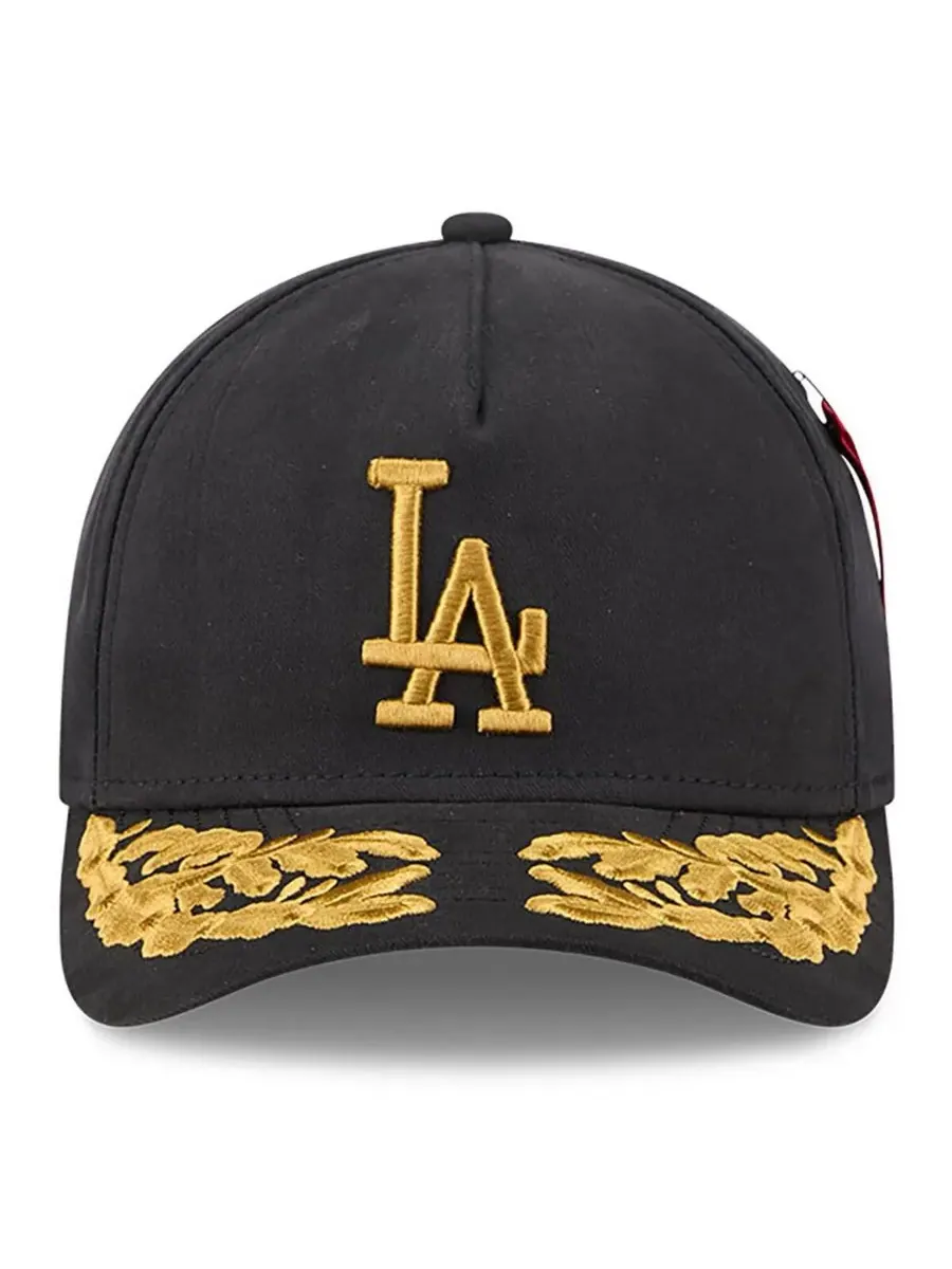 New Era Мужская черная регулируемая бейсболка Los Angeles Dodgers A-Frame 9FORTY — изображение 4 из 4, черный