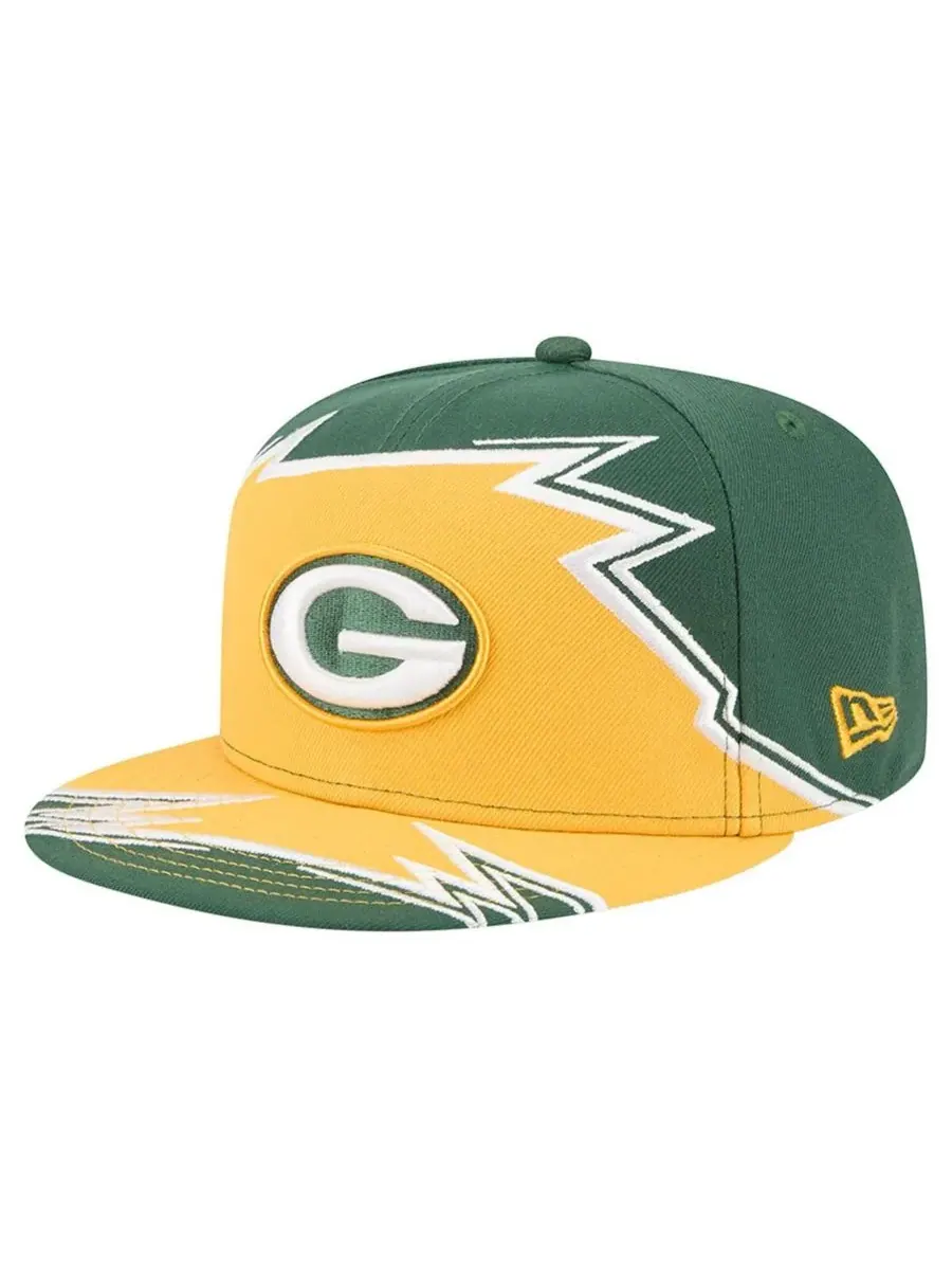 New Era Мужская кепка Green Bay Packers Break 59FIFTY зеленого/золотого цвета