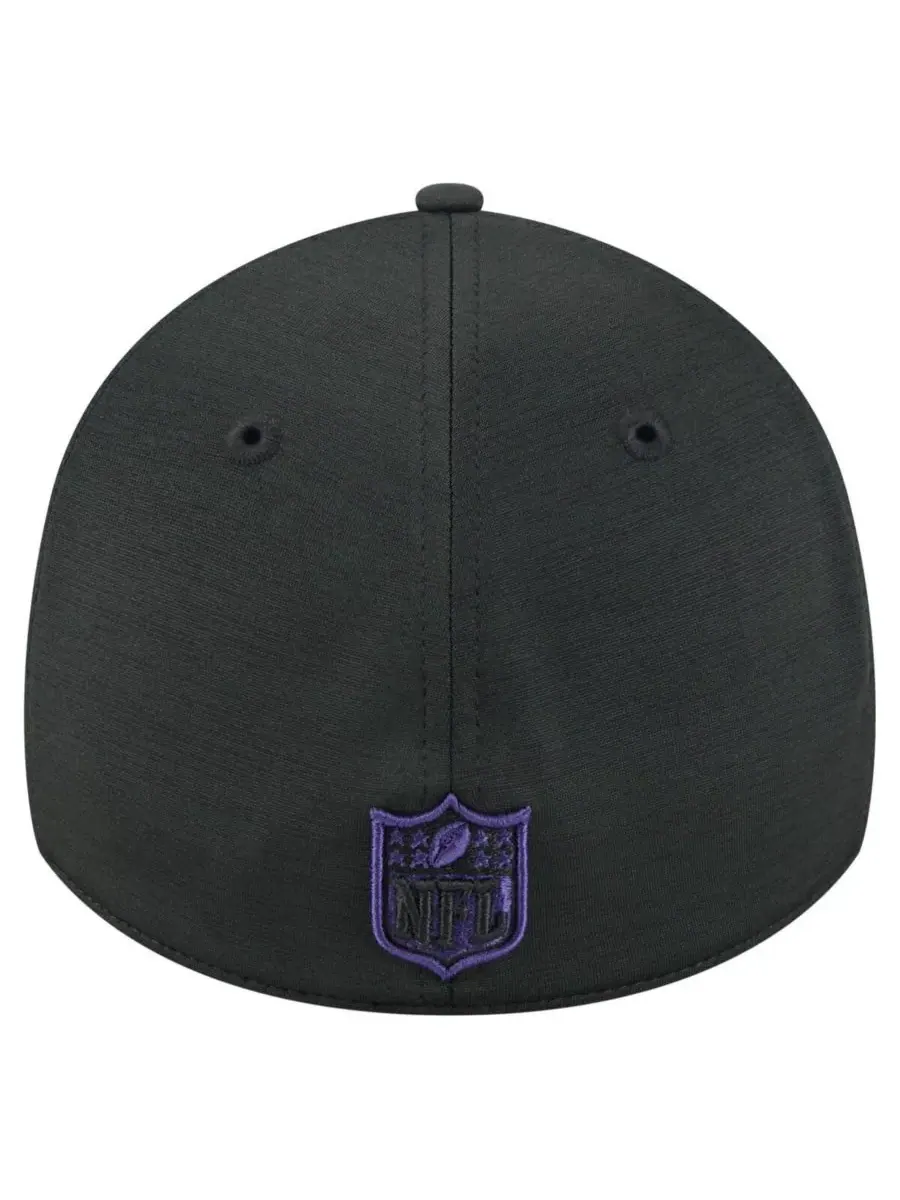 New Era Мужская черная кепка Baltimore Ravens Stripes 39THIRTY Flex Hat — изображение 2 из 4, черный