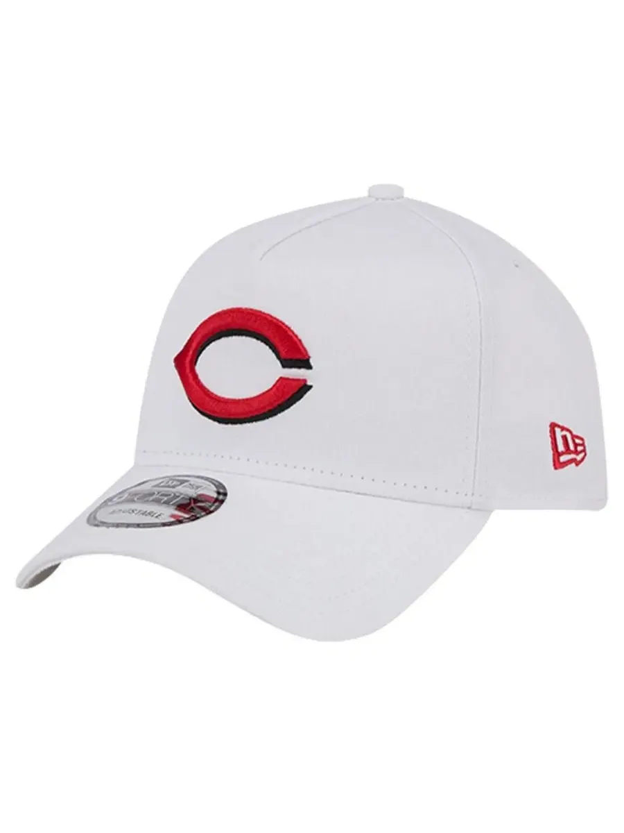 Мужская белая регулируемая бейсболка Cincinnati Reds TC A-Frame 9FORTY New Era
