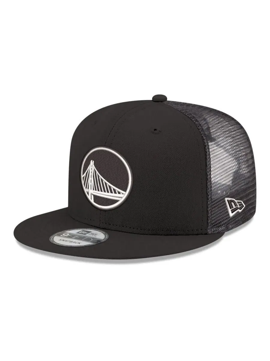Мужская черная кепка Golden State Warriors Core Logo Meshback 9FIFTY Snapback New Era