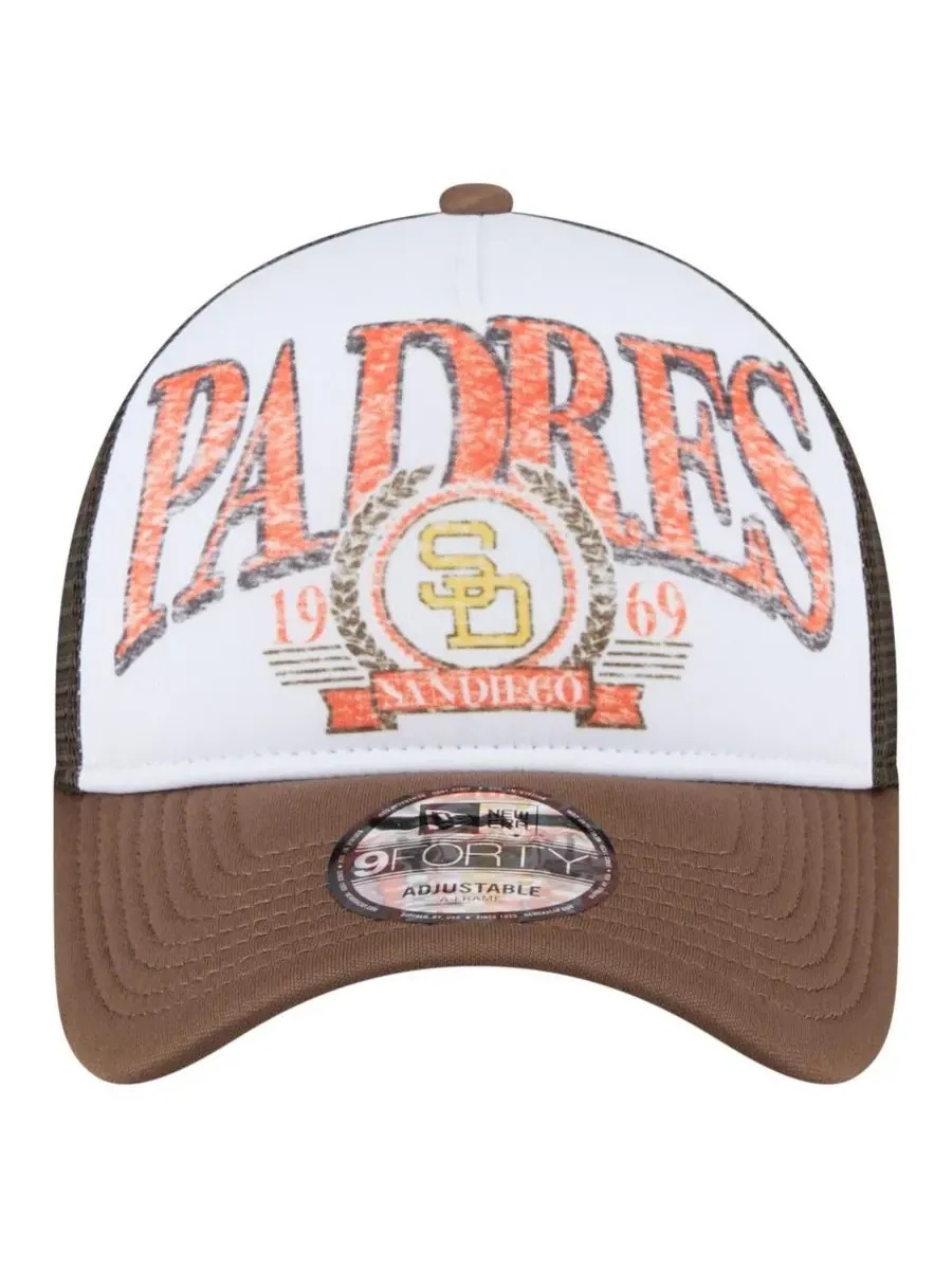 New Era Мужская коричневая кепка-тракер San Diego Padres с эффектом потертости, модель 9FORTY — изображение 2 из 5