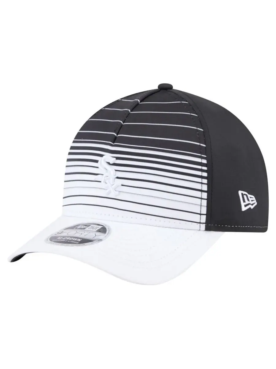 New Era Мужская черная бейсболка Chicago White Sox Gradient 9FORTY с регулируемой высотой и средней
