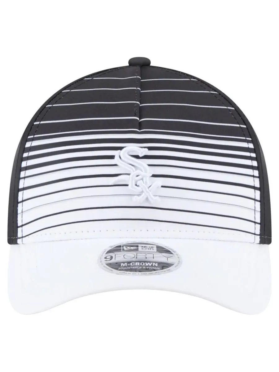 New Era Мужская черная бейсболка Chicago White Sox Gradient 9FORTY с регулируемой высотой и средней — изображение 2 из 4