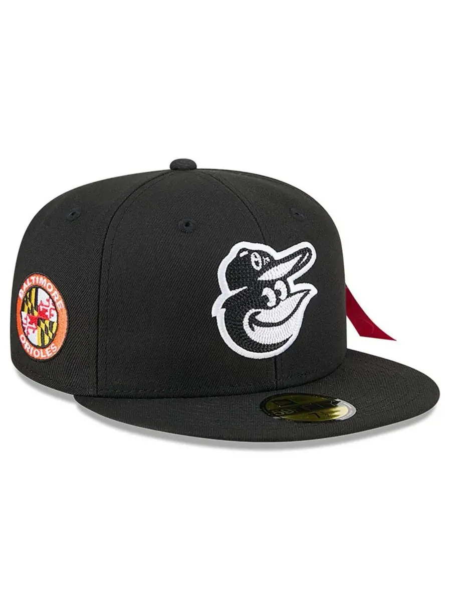 New Era Мужская черная бейсболка Alpha Industries Baltimore Orioles 59FIFTY