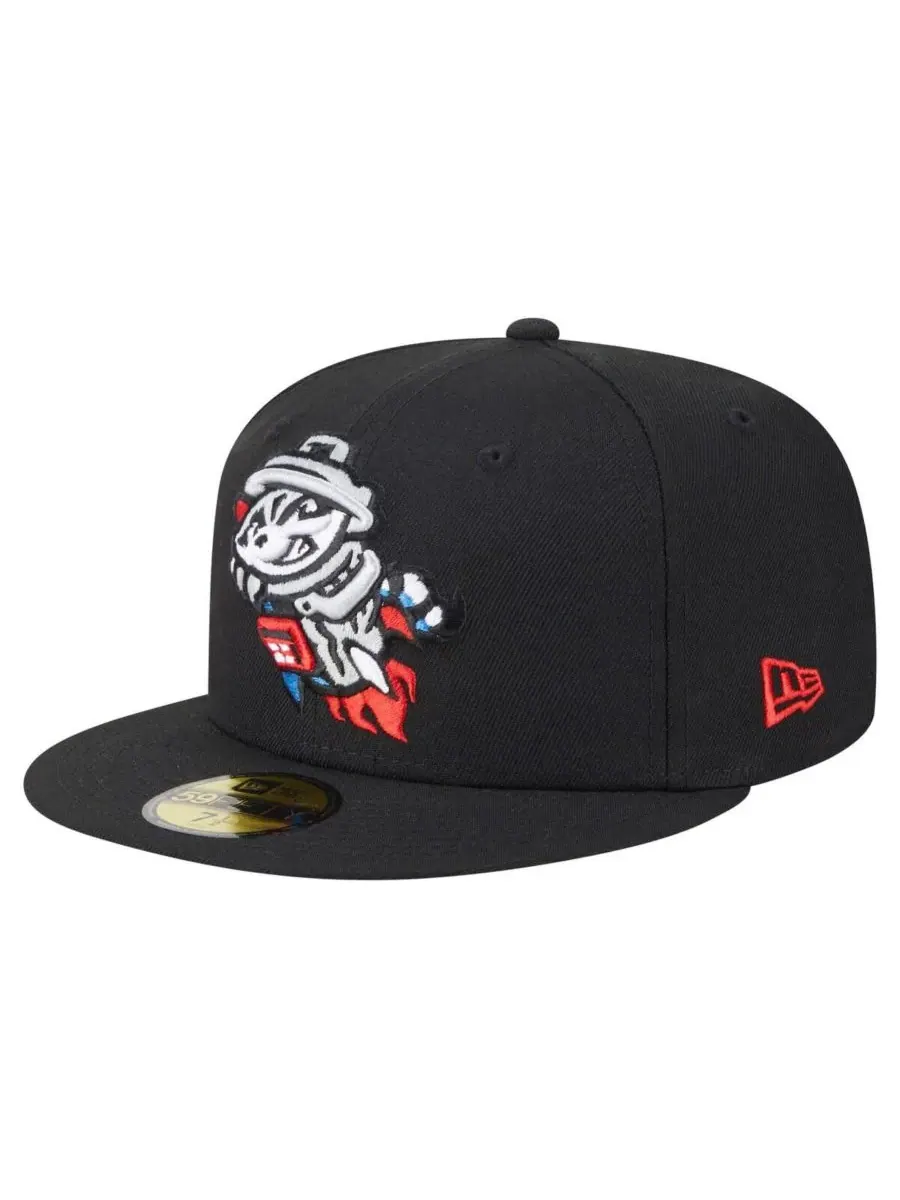 New Era Мужская черная кепка Rocket City Trash Pandas из коллекции Authentic Collection 59FIFTY