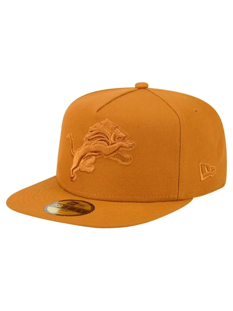 New Era Мужская коричневая бейсболка Detroit Lions Color Pack A-Frame 59FIFTY Fitted Hat