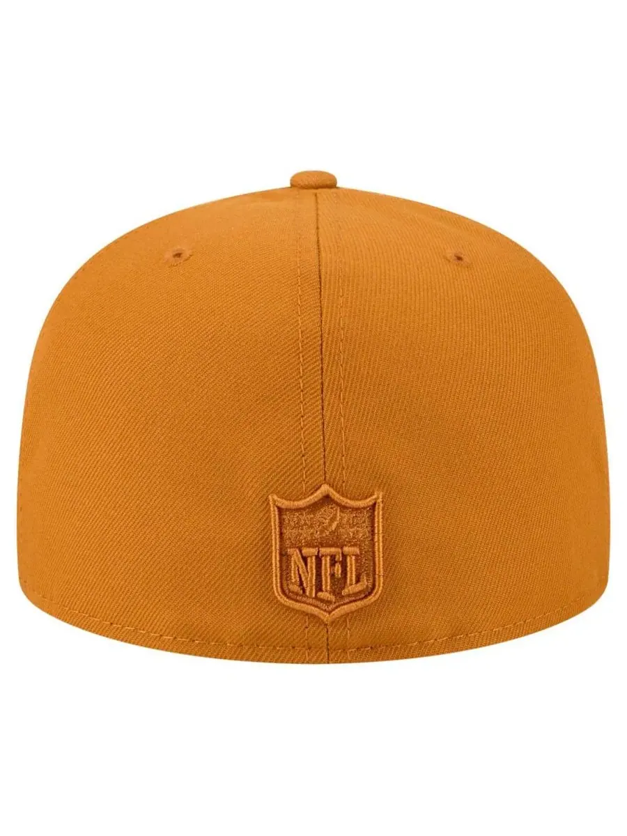 New Era Мужская коричневая бейсболка Detroit Lions Color Pack A-Frame 59FIFTY Fitted Hat — изображение 2 из 5, коричневый