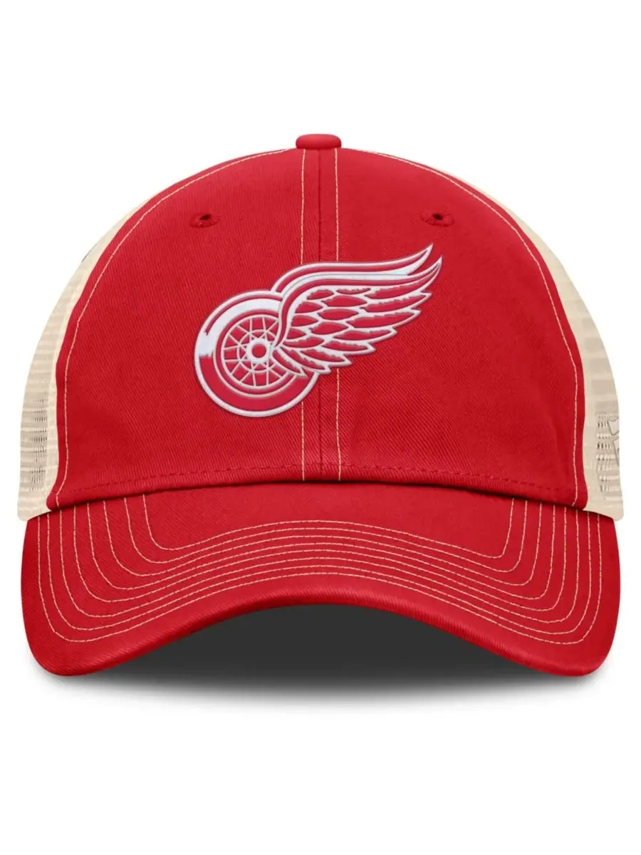 Бейсболка-тракер Detroit Red Wings Rival с регулируемой застежкой Fanatics — изображение 2 из 4, красный натуральный