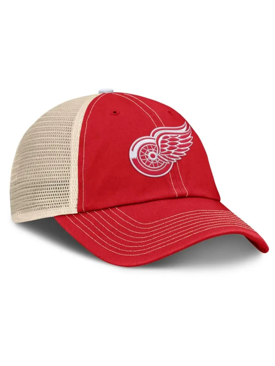 Бейсболка-тракер Detroit Red Wings Rival с регулируемой застежкой Fanatics — изображение 3 из 4, красный натуральный