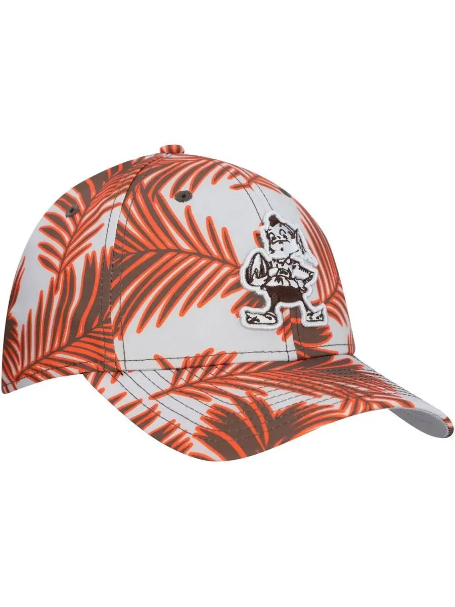 New Era Мужская серая кепка Cleveland Browns Palms 39THIRTY Flex — изображение 3 из 4, серый