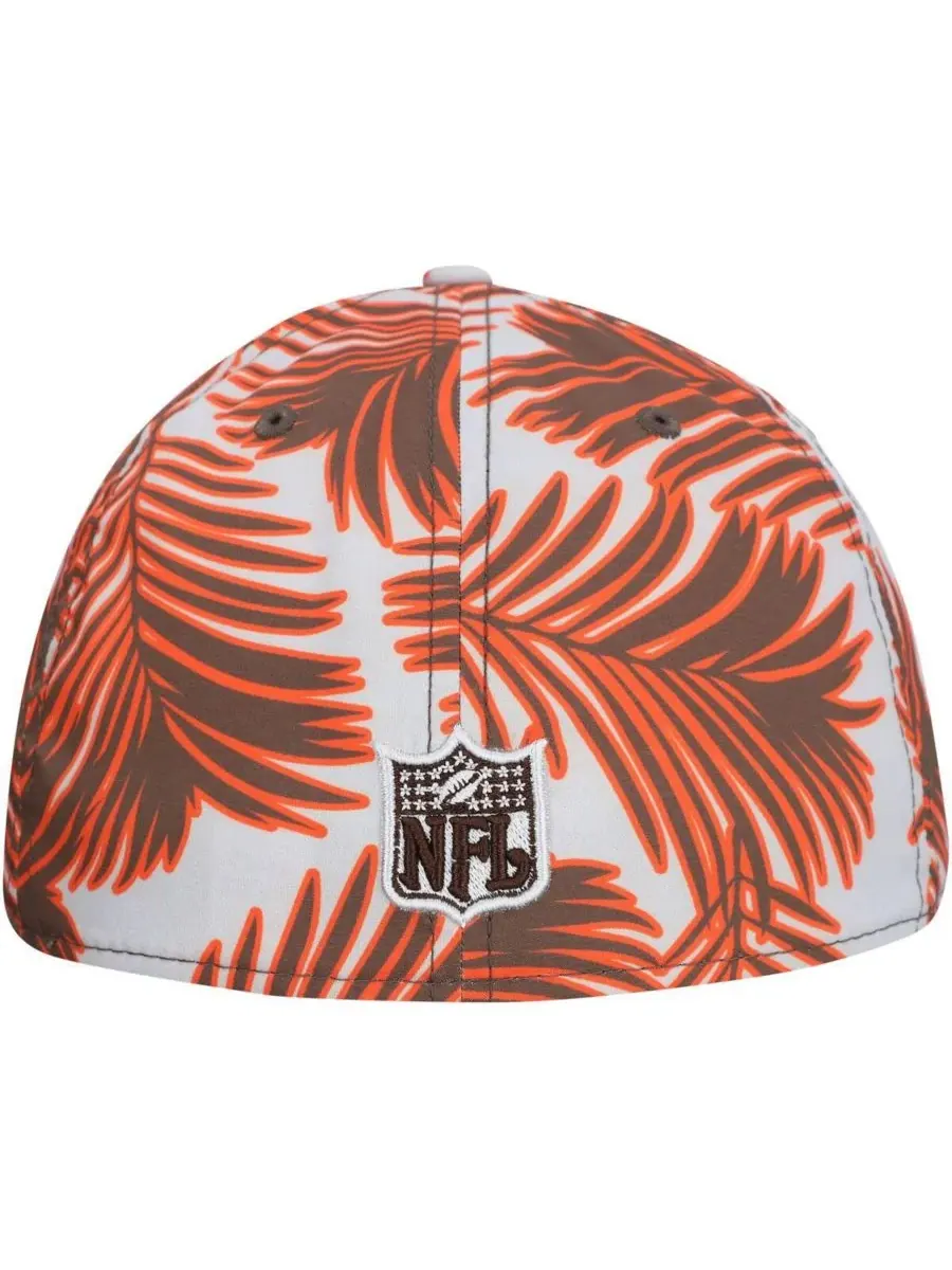 New Era Мужская серая кепка Cleveland Browns Palms 39THIRTY Flex — изображение 4 из 4, серый