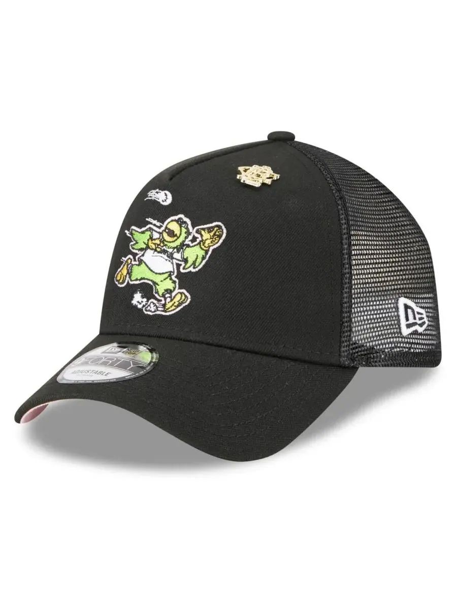New Era Мужская черная регулируемая кепка-тракер Pittsburgh Pirates 2025 Big League Chew A-Frame