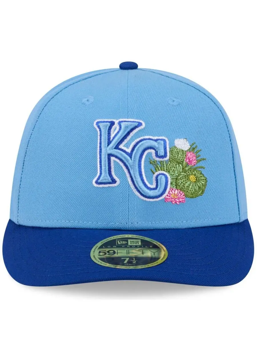 Кепка New Era 59FIFTY с низкой посадкой, с вышивкой, Kansas City Royals — изображение 2 из 4, светлый синий