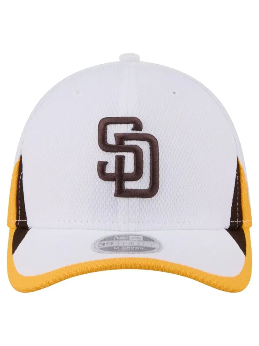 Бейсболка New Era 39THIRTY с вышивкой San Diego Padres — изображение 2 из 7, белый