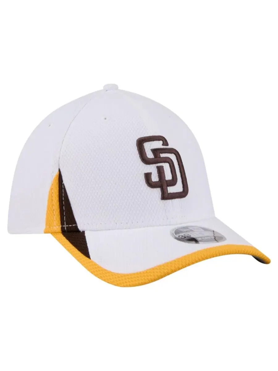 Бейсболка New Era 39THIRTY с вышивкой San Diego Padres — изображение 3 из 7, белый