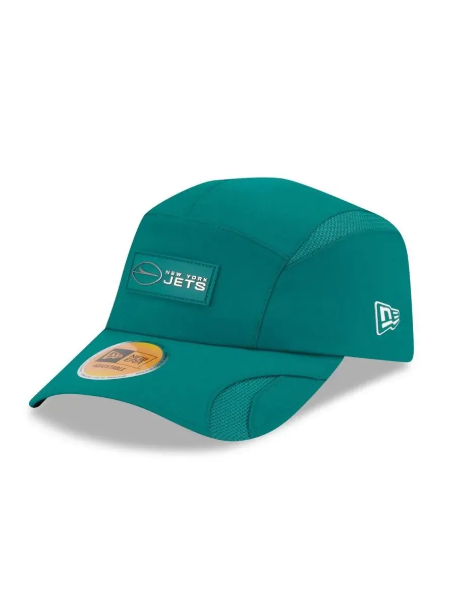 New Era Мужская зеленая регулируемая кепка New York Jets 2025 Sideline Runner