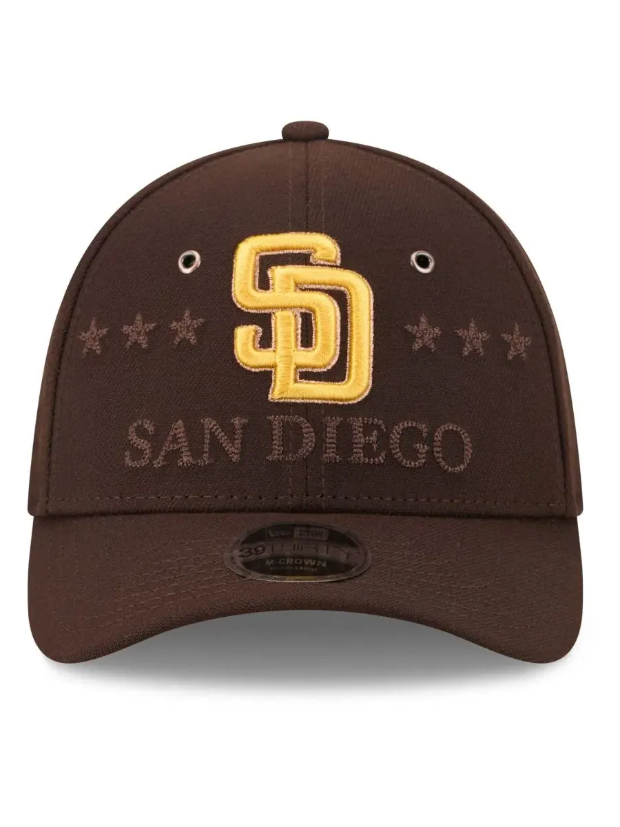 Бейсболка New Era San Diego Padres 2026 MLB All-Star Game 39THIRTY Flex Hat — изображение 2 из 5, коричневый