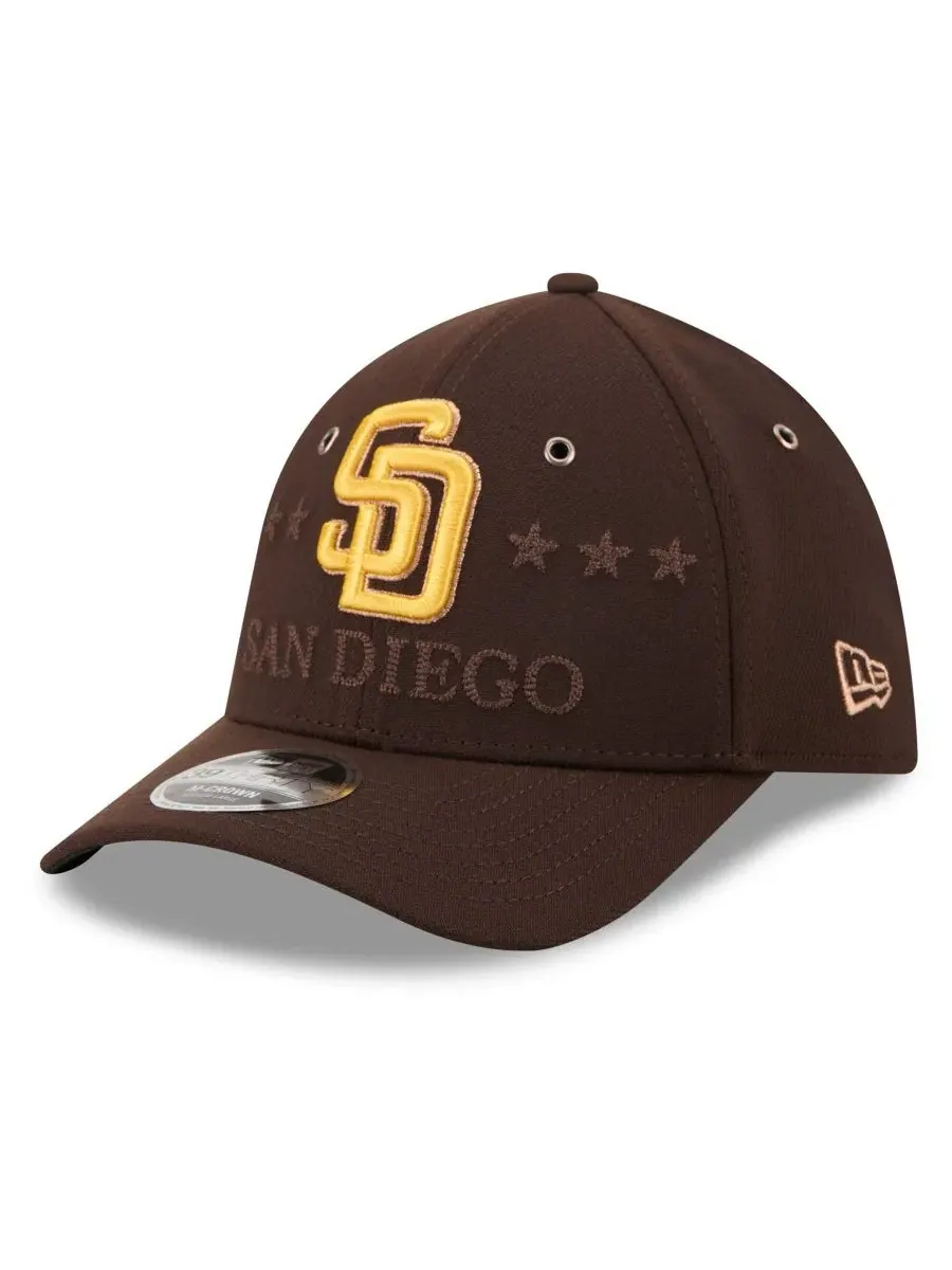 Бейсболка New Era San Diego Padres 2026 MLB All-Star Game 39THIRTY Flex Hat — изображение 3 из 5, коричневый