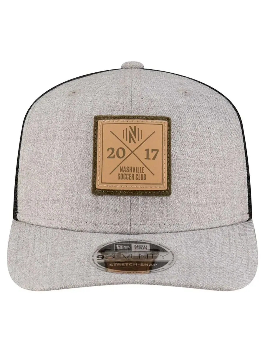 New Era Мужская кепка Nashville SC 9SEVENTY COOLERA серого меланжа с регулируемой застежкой-кнопкой — изображение 5 из 5