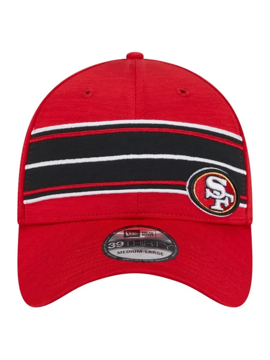 Мужская алая кепка San Francisco 49ers Stripes 39THIRTY Flex Hat New Era — изображение 3 из 4, алый
